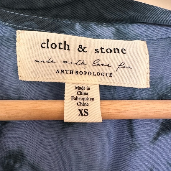 Anthropologie Blue Wrap Tie Front Mini Dress - Picture 3 of 3